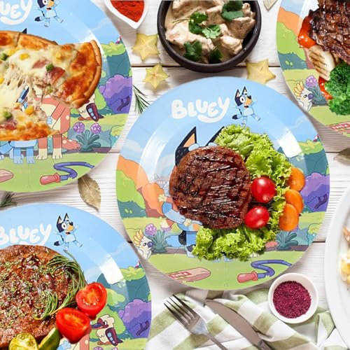 Ptydecta Vajilla Cumpleaños,Decoracion Cumpleaños Platos Cumpleaños Servilletas Mantel Adecuados para 20 Personas