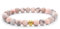 Echtes Pink Zebra Jaspis Edelstein Armband mit 6mm Perlen - verschiedene Längen - Heilstein Schutzstein Talisman Glücksbringer Geschenk (Pink Zebra, 20CM)