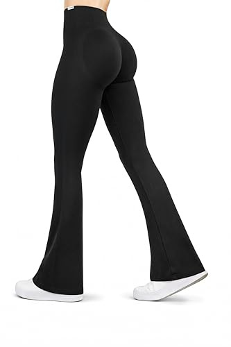SMILODOX Schlaghose Damen - Sportleggings Aylin Scrunch - Slim Fit, Booty Push Konturen, Blickdicht Push-Up Yogahose, Seamless Fitnessleggings für Workout, Gym, Yoga, Laufen und Alltag