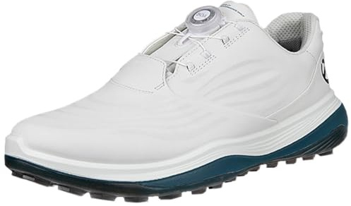 ECCO LT1 BOA Hybrid Golf Shoes - White/Petrol - EU 41