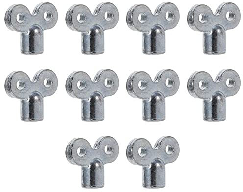 LXYTT Radiator Wrench, 10PCS Zinc Alloy Radiator Keys Heater Bleed Key Wrench, Plumbing Bleeder Key Radiator Wrench Air Vent Central Heating Tool