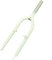 Forcella anteriore per bici pieghevole, tubo superiore 28 6 mm x 170 mm, materiale in alluminio, freno a V (bianco)