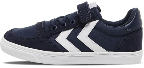 hummel Kids Slimmer Stadil Low Sneaker, Blue, Size 36
