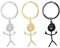 Nogeqi 3 Stück Mittelfinger Schlüsselanhänger Freund Lustig Partner, Mittelfinger Geschenk Lustige Schlüsselanhänger Witzig, Stinkefinger Geschenk Funny Gifts Stickman für Paare Einen Guten Freund