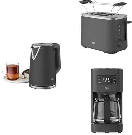 AEG Frühstück-Set Deli | Kaffeemaschine mit Glaskanne |Toaster | Wasserkocher