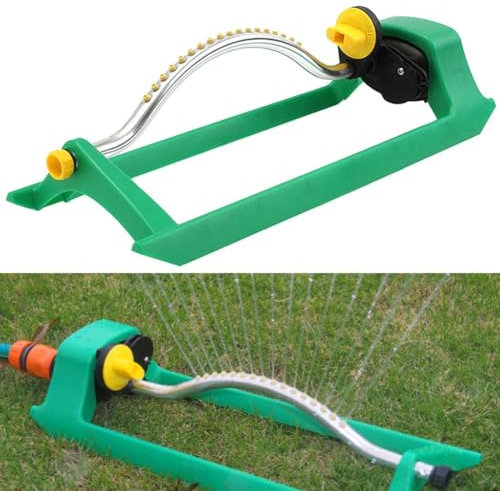 Aspersor oscilante para césped con 18 boquillas, 18 chorros de riego de césped, barra oscilante con modos de pulverización ajustables para riego de césped y jardín