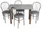All4All Esstisch Venus - Esszimmertisch - Tisch mit Chrombeinen - Küchentisch - Bürotisch - 100x60cm - 120x70cm - Küche - Wohnzimmer (Grau, 120x70cm)