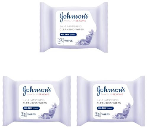 Johnson's Make Up Be Gone Pampering Wipes (Pack of 3)