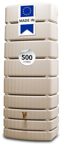 4rain Slim Recuperateur d Eau de Pluie 500L Sable