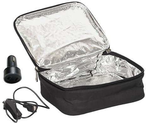Bolsa de calentador de alimentos USB: recipiente portátil de comidas con calefacción, bolso de almuerzo termal recargable | compacto de calefacción de alimentos, lonchera caliente aislada 2 en