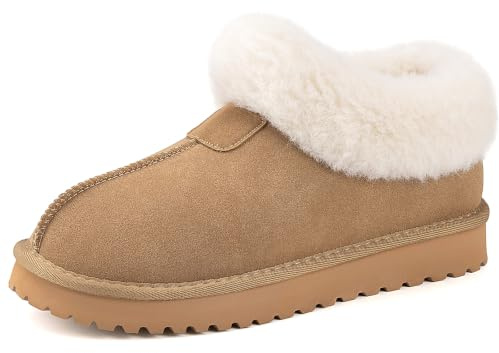 Mishansha Mujer Zapatos Invierno Zapatillas de Estar por Pantuflas Cálido Zapatillas Felpa Antideslizantes