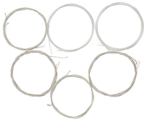 Oud Saitensatz 1 Satz aus Nylon und Silberbeschichtetem Kupfer | Ersatzsaiten für Oud, Transparentes Nylon, Klarer Heller Klang, für Anfänger und Profis