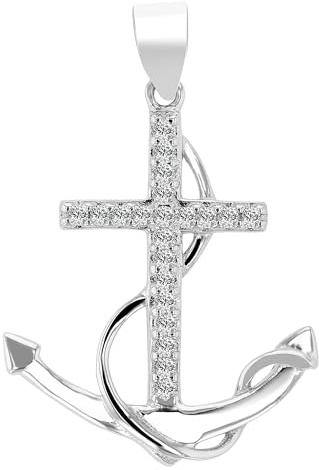 Akzent Anhänger für Damen in 925 Silber, 100% Wasserfest & Hautverträglich