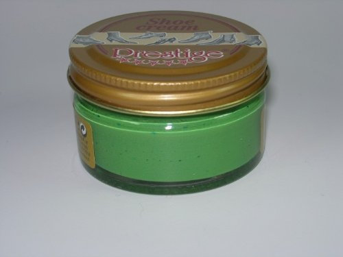 Prestige Ital. Schuhcreme im Glas 50 ml. Farbe Hellgrün.