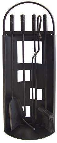 Imex El Zorro 10014 Kamin-Zubehörset, gebogenes Design, 68 x 23 x 14 cm, Schwarz