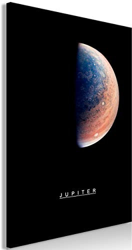 decomonkey Bilder Planeten 60x90 cm 1 Teilig Leinwandbilder Bild auf Leinwand Vlies Wandbild Kunstdruck Wanddeko Wand Wohnzimmer Wanddekoration Deko Jupiter