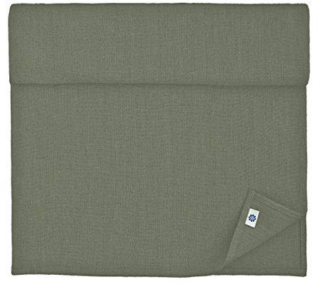 Linen & Cotton Tischläufer Stoff Tischband Tischdeko Hygge 100% Leinen, Grau (40 x 350 cm) Lang Läufer Tisch Esstisch Deko für Home Küche Abendessen Brunch Party Weihnachten