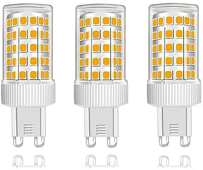 ZFQ Lot de 3 Ampoules LED G9 10W Équivalent Halogène 150W, 86 LED, 1000Lm, Angle de faisceau 360°, Ultra Lumineuses, AC220-240V, Non Dimmable, Blanc Chaud 3000K…