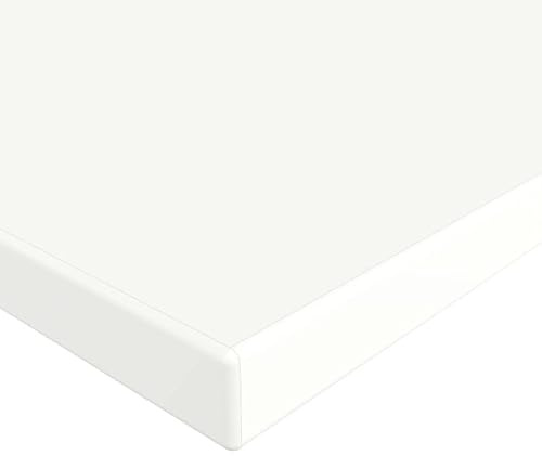 MySpiegel.de Tischplatte Holz Zuschnitt nach Maß Beschichtete Holzdekorplatte Weiß in 25mm Stärke (30 x 30 cm, Weiß)