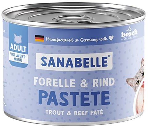 Sanabelle Nassfutter Leckerbissen mit Forelle & Rind | 6 x 195 g | 1.17 kg