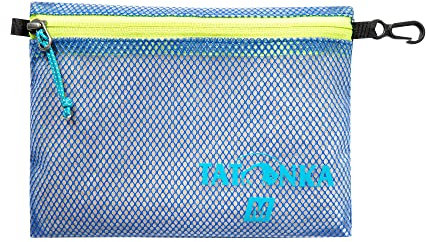 Tatonka Reißverschlusstasche Zip Pouch - Flache Aufbewahrungs- und Dokumententasche in verschiedenen Größen und als Set - durchsichtig, wasserfest und robust , blue, M (20 x 15 cm)