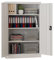 Midori® Aktenschrank | 140 x 90 x 40 cm Metallschrank in Grau | Abschließbarer Stahlschrank mit Zylinder-Schloss | Halbhoher Büroschrank mit Flügeltüren