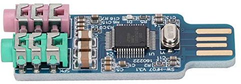 Drive Free Sound Card CM108 Computer External Sound Card Module USB Audio Adapter with 3.5mm Jack Earphone and Microphone For Computer Notebook Win2000, Winxp, Win3003