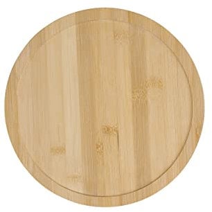 Copco Basics Wooden Bamboo Lazy Susan Turntable – 25.5 cm Rotating Serving Plate for Kitchen, Dining, and Storage Organizer