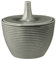 Seltmann Weiden Beat Color Glaze Zuckerdose, 270 ml, Dose mit Deckel und Rillen-Relief, Porzellan, Perlgrau
