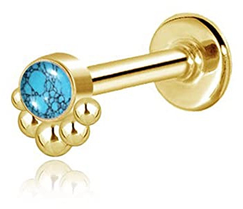 viva-adorno 1,2mm Labret Lippen Piercing Madonna Tragus Helix Ohr Piercing Stecker Z557