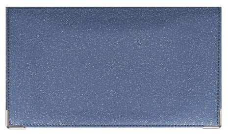 Color Pop Protège chéquier – Fabrication Française – PVC Disco – 2 Poches Cartes Format Carte bancaire + 1 Poche Toute la Largeur – 10,4 x 18,7 cm (Gris Bleu)