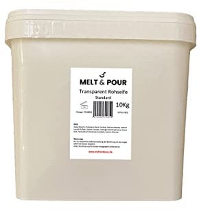 10 kg Melt and Pour Transparent Seifenbasis Gießseife Soap base Glycerinseife Rohseife