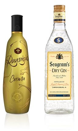 Ruavieja Crema de Orujo - 1 L & Seagram's Dry Ginebra Premium - 1L
