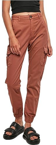Urban Classics Damen Hose Ladies High Waist Cargo Pants Terracotta 28