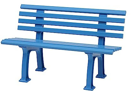 PROREGAL Gartenbank Antigua | 2-Sitzer | Himmelblau | HxBxT 74x120x54cm | Witterungs- & UV-beständiger Kunststoff | Parkbank Sitzbank Außenbereich Garten Balkon Terrasse
