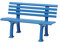 PROREGAL Gartenbank Antigua | 2-Sitzer | Himmelblau | HxBxT 74x120x54cm | Witterungs- & UV-beständiger Kunststoff | Parkbank Sitzbank Außenbereich Garten Balkon Terrasse