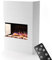 GLOW FIRE Kaminofen Portia linksoffen mit realistischem 3D E-Motion LED-Feuer - Stand-Elektrokamin mit Heizung und Kaminfeuer, Knistereffekt & Timer, max. 1500 W, 140x90x45, Weiß