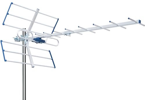 EDISION YAGI 12db Antena TDT UHF 21-48 Exterior Digital Terrestre,con Filtro LTE 5G,Ideal para recepción de Televisión Digital Terrestre DVB-T/T2,Frecuencias 470-694Mhz,Longitud 101cm,LTE700,Azul