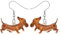 DOWAY Acryl Siberian Husky Chihuahua Beagle Dackel Yorkshire Terrier Mops Hund Ohrringe Hanging Dangle Drop Pet Schmuck für Damen Mädchen Kinder Charme Geschenk (Dackel B)