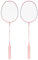 Double Jeu de Raquettes de Badminton pour Adultes avec Une Grande élasticité Durable Bonne Apparence poignée en Mousse Plumes défensive Professionnelle