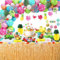 Tropische Hawaii Luau Party Deko, 102Pcs Tropische Aloha Sommer Strand Geburtstagszubehör Luftballon Gras Tischrock Honigwaben Mittelstück Flamingo Ananas Hibiskus Palm Banner Kuchen Topper