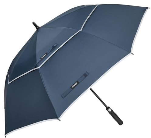 G4Free 47 Inch Regenschirm Groß Stockschirm Sturmfest Golf Schirme Automatik Regenschirm XXL für Herren Damen Doppelt Überdachung Belüftet