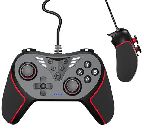 pour Switch/OLED Controller Manette de Jeu Filaire pour PC Ordinateur Portable (Black)