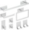 AIKER Toalleros de Baño Sin Taladro,Innovación Juego de Toallero de Baño 8PCS Rectángulo,Acero Inoxidable SUS304 Espesada Accesorios Baño,Perforación De Agujeros O Instalación Autoadhesiva(Plata)