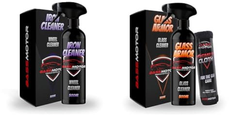 Nettoyant Jantes | Décontaminant Ferreux pour Voiture et Moto | Enlève Saletés et Graisse sur Jantes & Nettoyant Vitres de Voiture et Moto Intérieur et Extérieur | Nettoyage Dégraissant et Lustrant