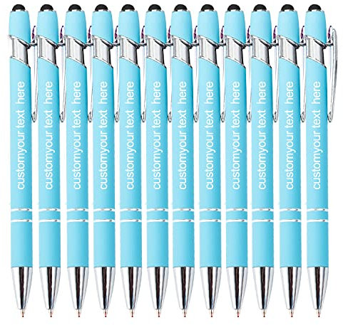 Personalisierter Kugelschreiber mit kapazitivem Stift, einziehbarer Kugelschreiber, Gravur Ihres Textes, 0,5 mm individueller Kugelschreiber, geeignet für Geschenke zur Mitarbeiteranerkennung - 156Stk