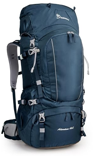 MOUNTAINTOP Trekkingrucksack 60L Wanderrucksack Herren Damen Reiserucksack Großer Rucksack mit Regenschutz für Outdoor Reisen Camping Trekking