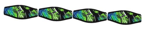 Gogogmee 4 Stück Schnorchelmaske Gummibänder kopfschutz Wassersport Riemenabdeckung für Tauchermasken Dive Haarschutzfolie Haarbandabdeckung Neoprenüberzug für Tauchermasken Taucherstoff