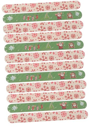 Mikinona Piezas Lima De Uñas De Navidad Lima De Uñas a Granel Limas Para Dar Forma a Las Uñas Manicura Navideña Cortaúñas Grandes Limas De Manicura y Pedicura Grano De Uñas De Navidad