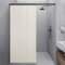 Momooda Rideau de Douche Pliable Aimantée en Lin, Anti-Moisissure, Imperméable, Anti-Éclaboussures, Fermeture Rapide, Beige, 220x200cm